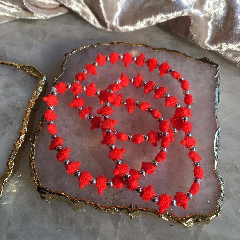 THREE HOT Orange Tamale Red Turtle Bracelets!